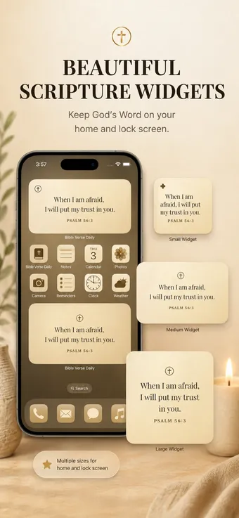 Home and Lock Screen Scripture widgets from the app